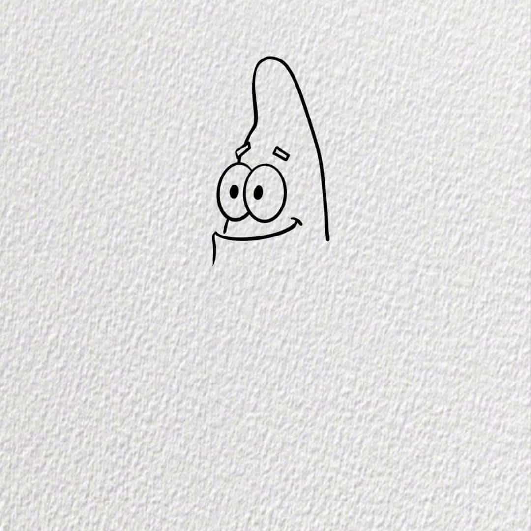 《海绵宝宝》中派大星卡通简笔画绘画教程图片_2
