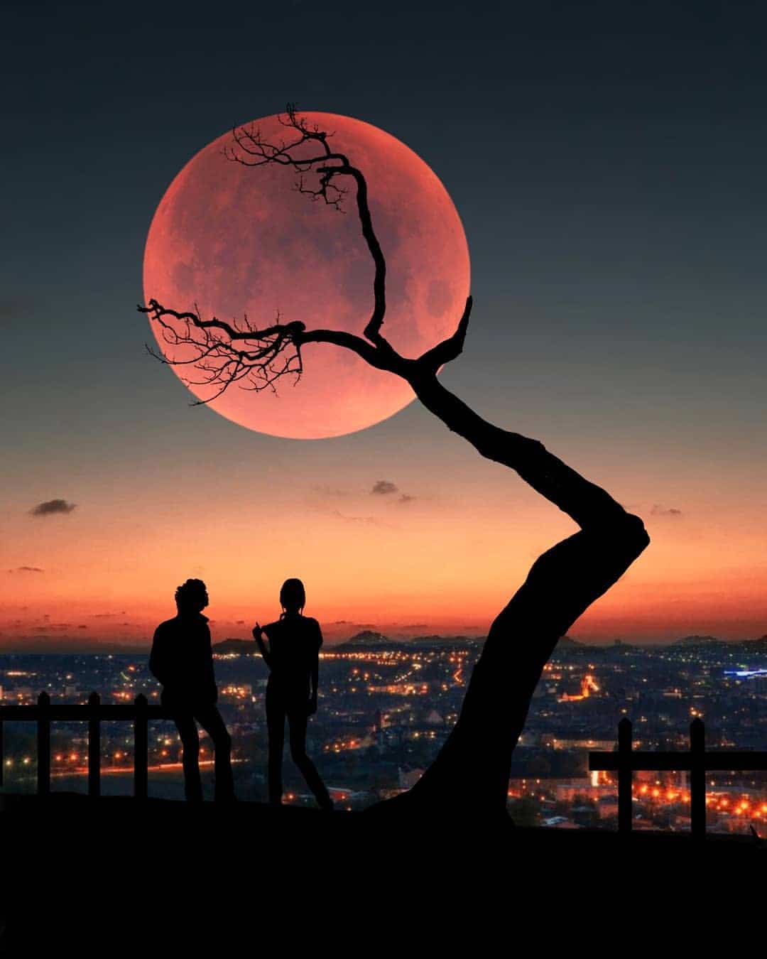 深夜感怀凄凉伤感的朋友圈配图集合 夜晚落日景色图片_2