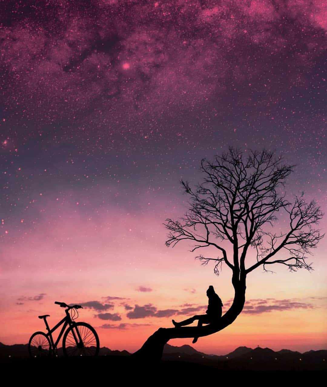深夜感怀凄凉伤感的朋友圈配图集合 夜晚落日景色图片_4