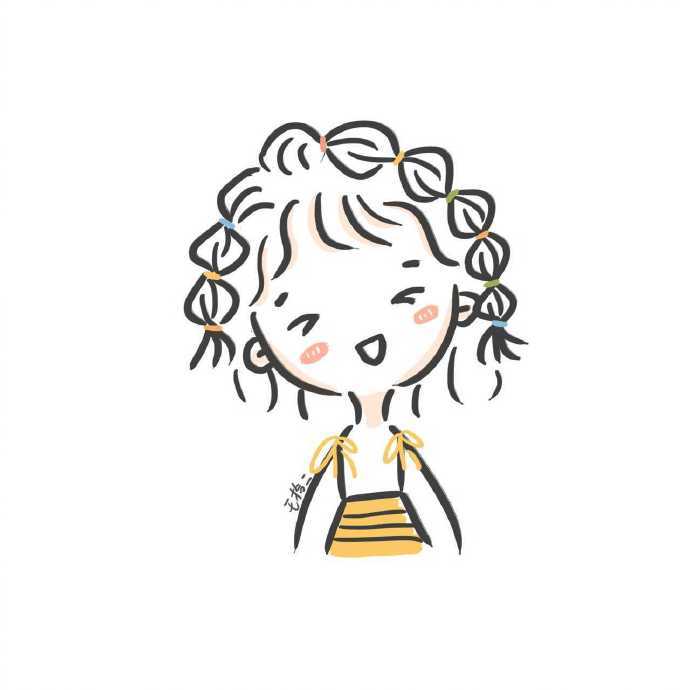 简单可爱的卡通小女孩简笔画图片大全 作者：王拾二_3