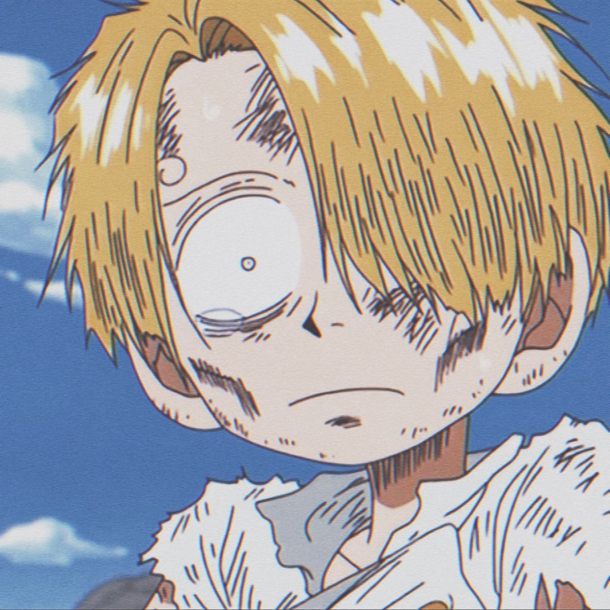 『海贼王』快要饿死的小山治 狼狈不堪的男生动漫头像_1