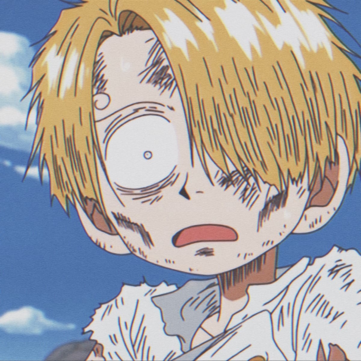 『海贼王』快要饿死的小山治 狼狈不堪的男生动漫头像_2