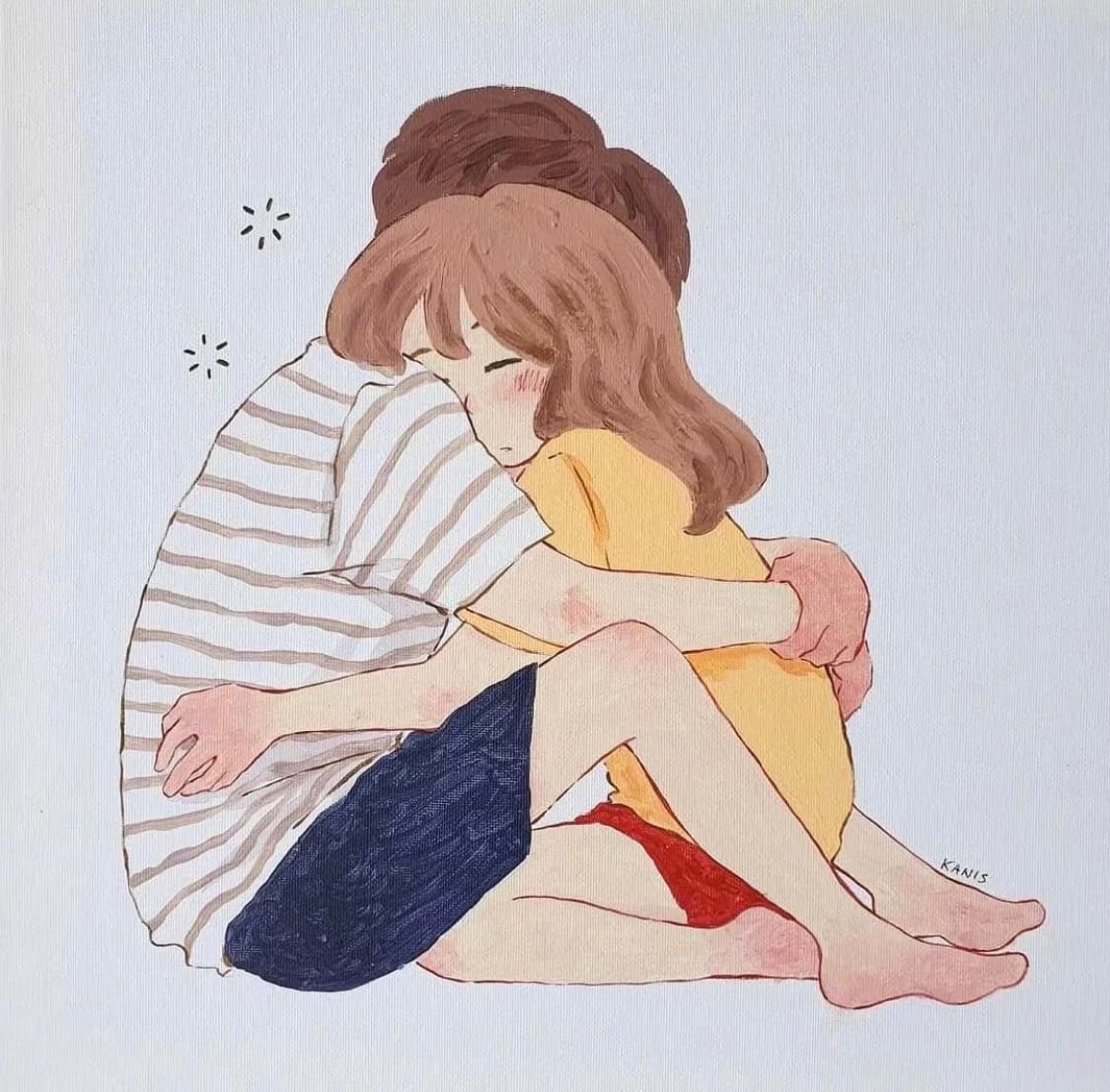 卡通男女日常生活过日子情侣头像_1