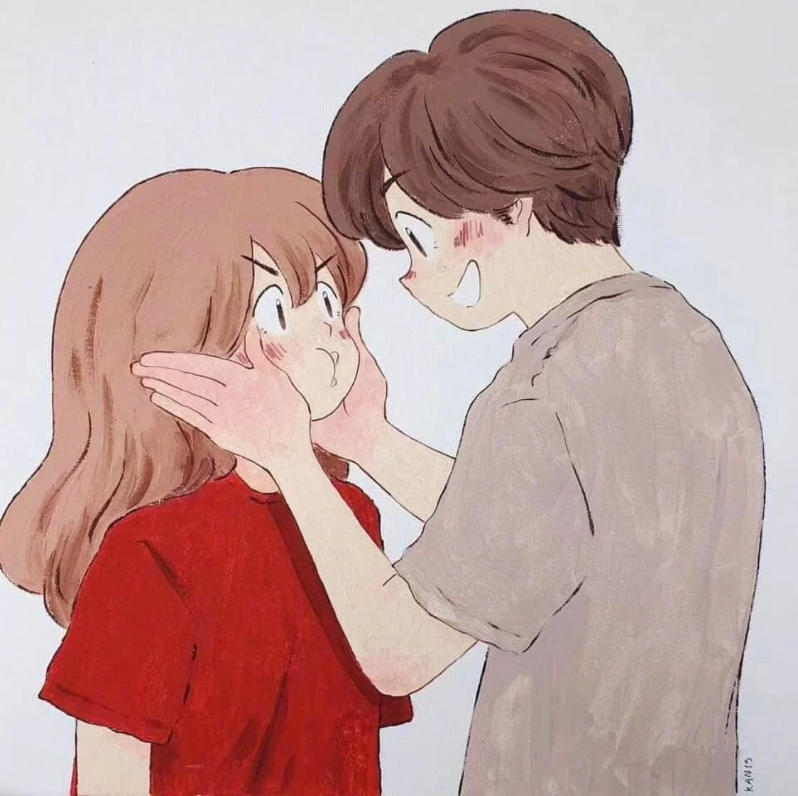 卡通男女日常生活过日子情侣头像_5
