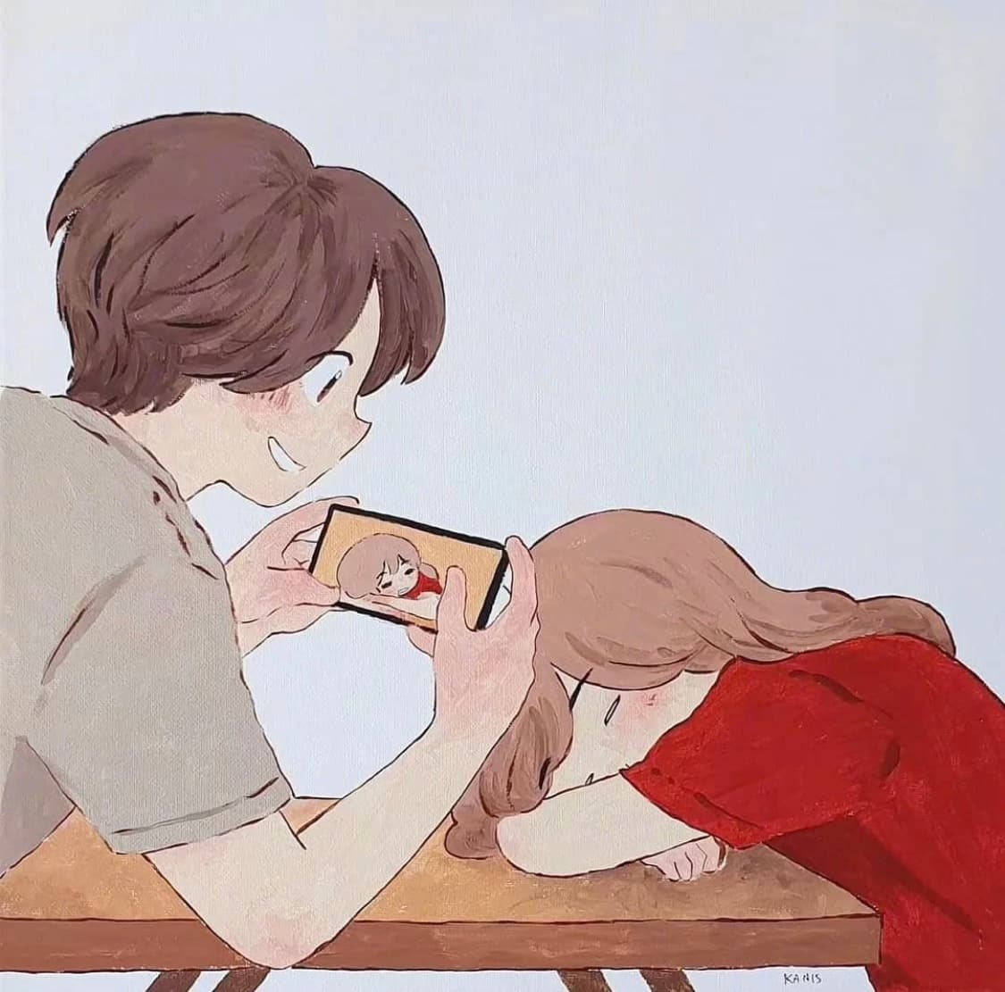 卡通男女日常生活过日子情侣头像_9