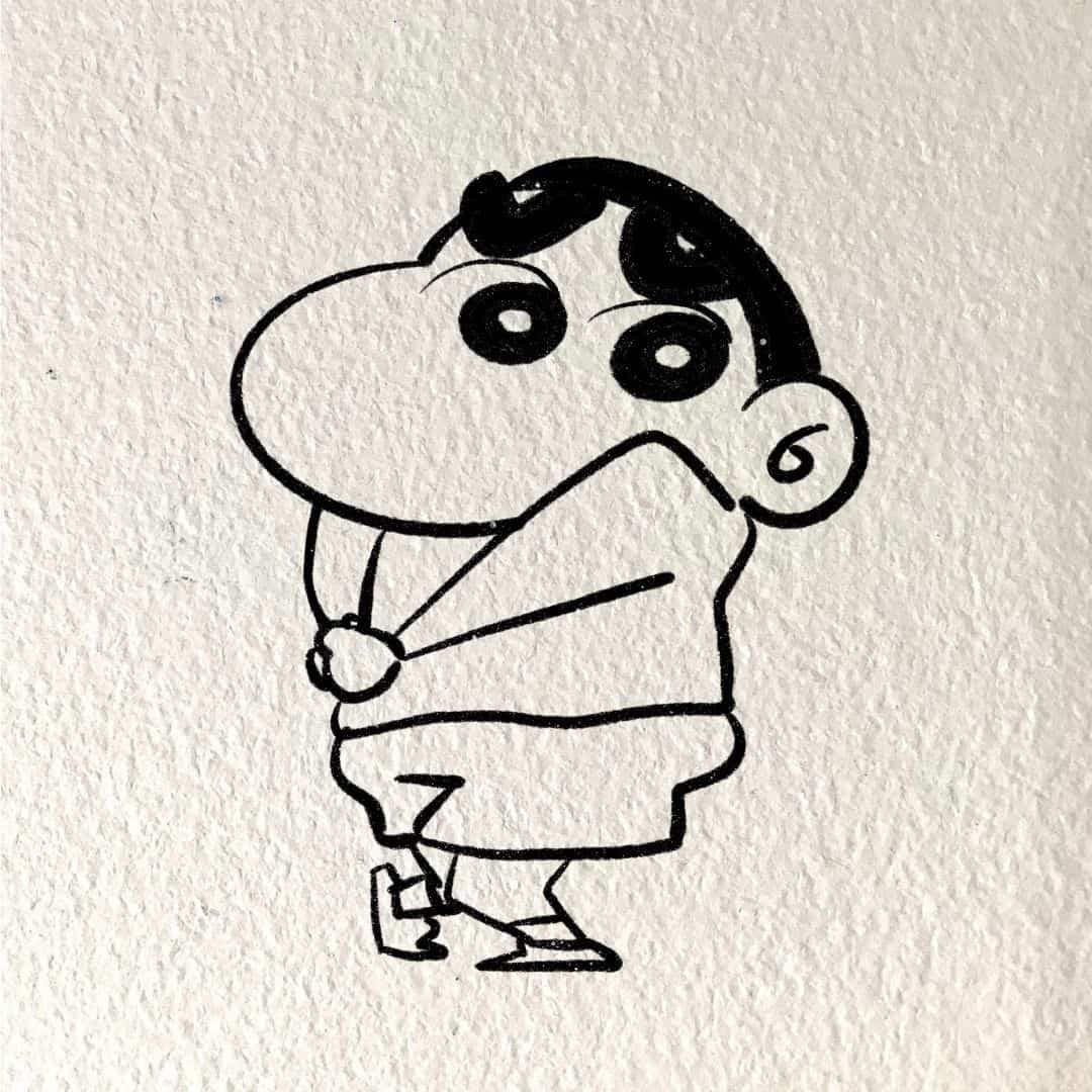 动漫蜡笔小新简笔画画法步骤教程图片_5