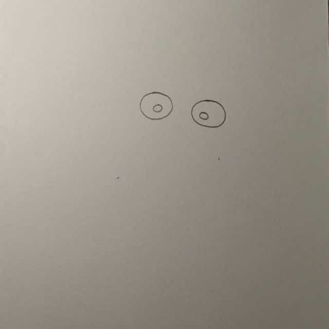 打伞穿雨衣的蜡笔小新简笔画画法教程图片_1