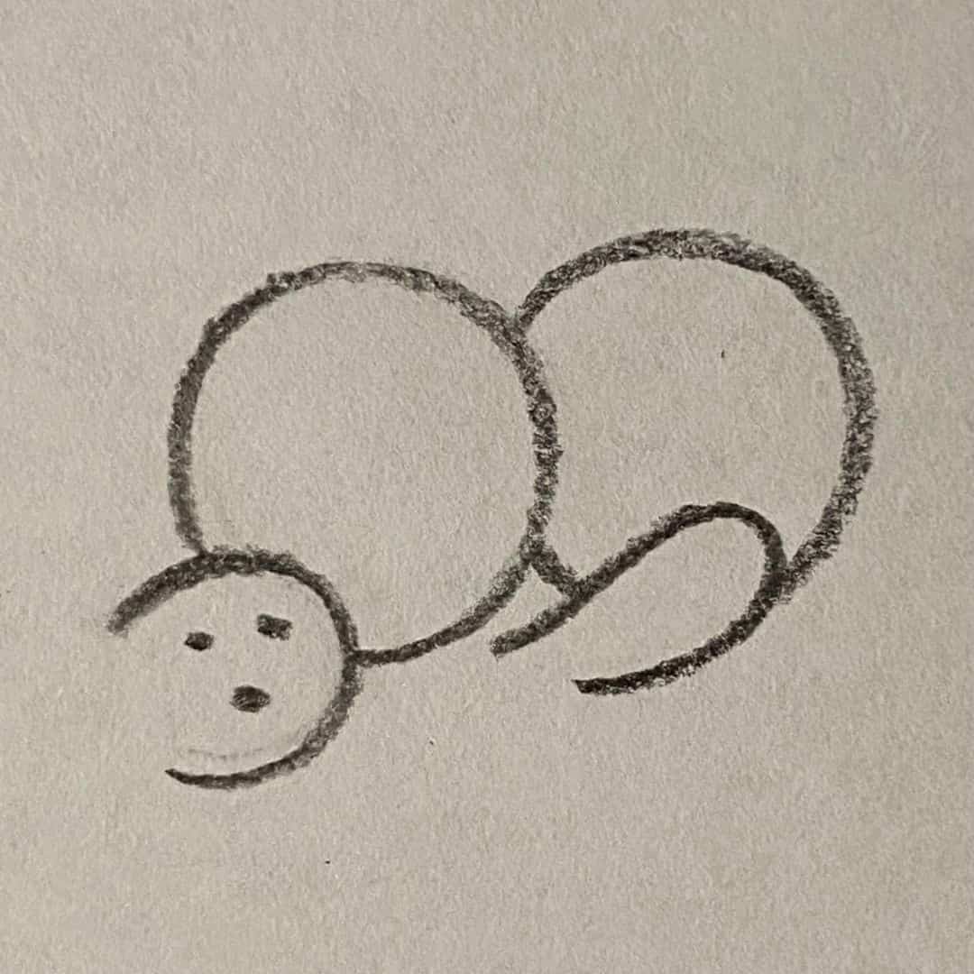 卡通海绵宝宝黑白铅笔简笔画画法教程图片_1
