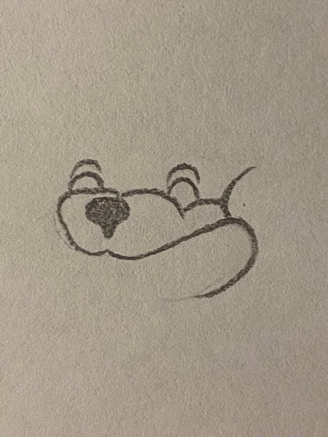 卡通汤姆猫铅笔黑白简笔画画法教程图片_1