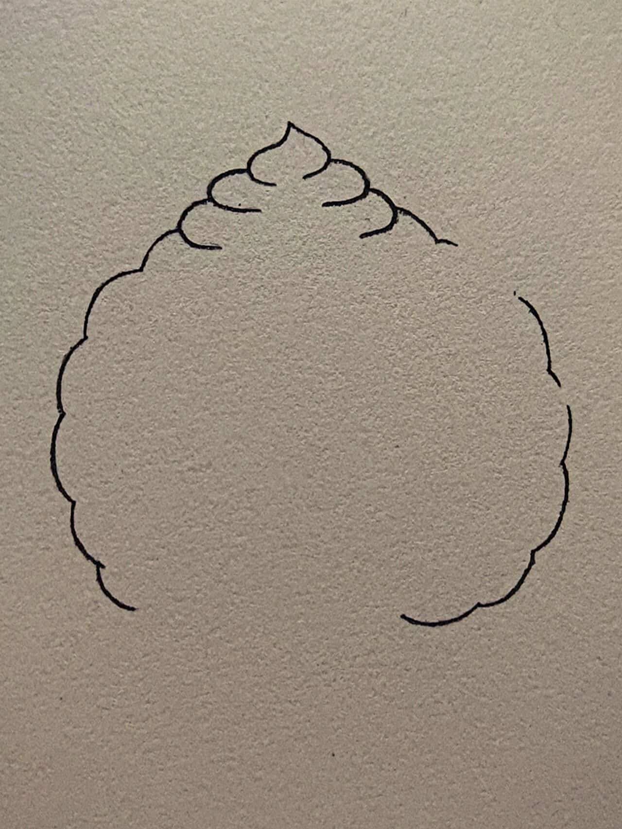 黑白铅笔画卡通懒羊羊简笔画画法步骤大全_3