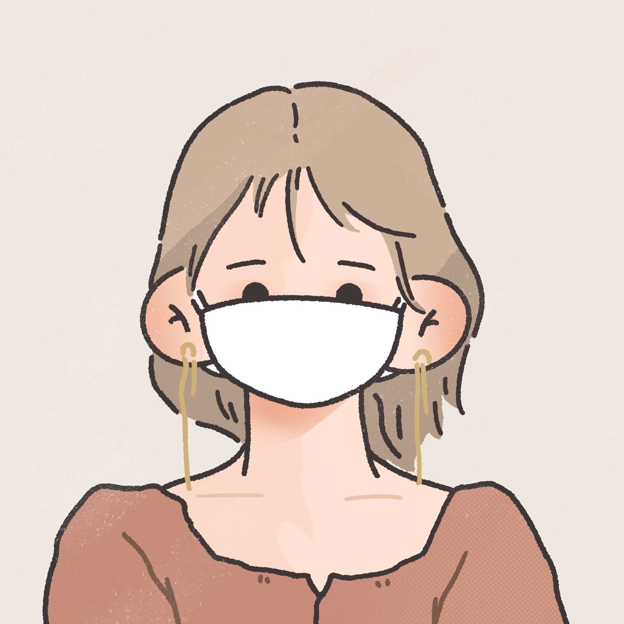 戴口罩的可爱女孩 卡通女生闺蜜头像图片_8