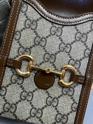 Gucci马衔扣1955系列系列米色/乌木色帆布迷你手袋手机包 正品实拍真假包鉴别_3