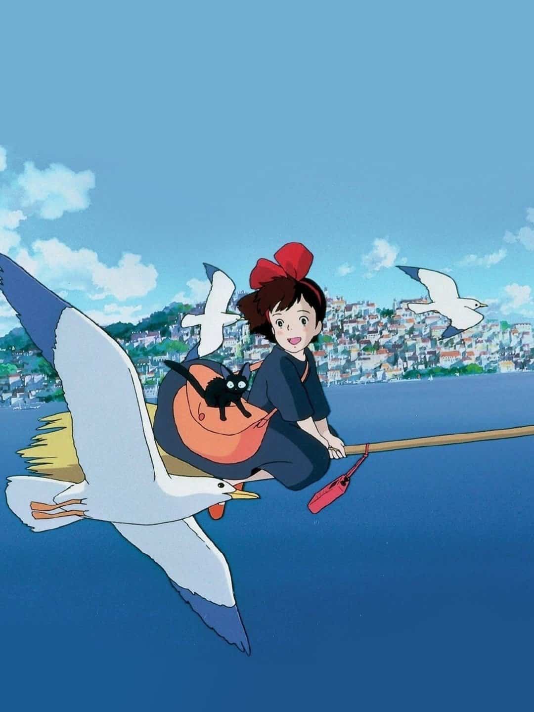 《魔女宅急便》琪琪黑猫和乌尔斯拉经典配图 宫崎骏励志动漫配图_4