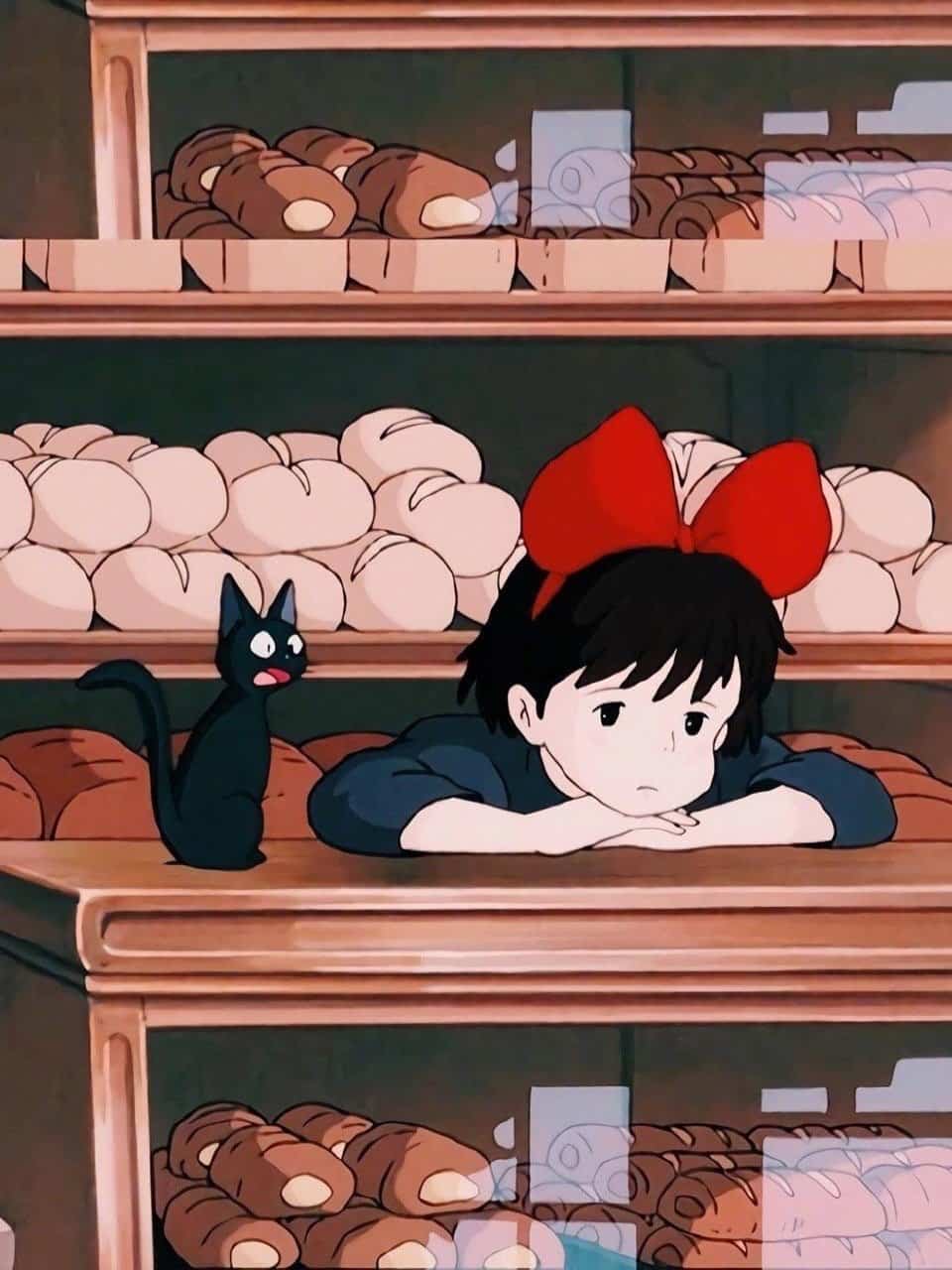 《魔女宅急便》琪琪黑猫和乌尔斯拉经典配图 宫崎骏励志动漫配图_5