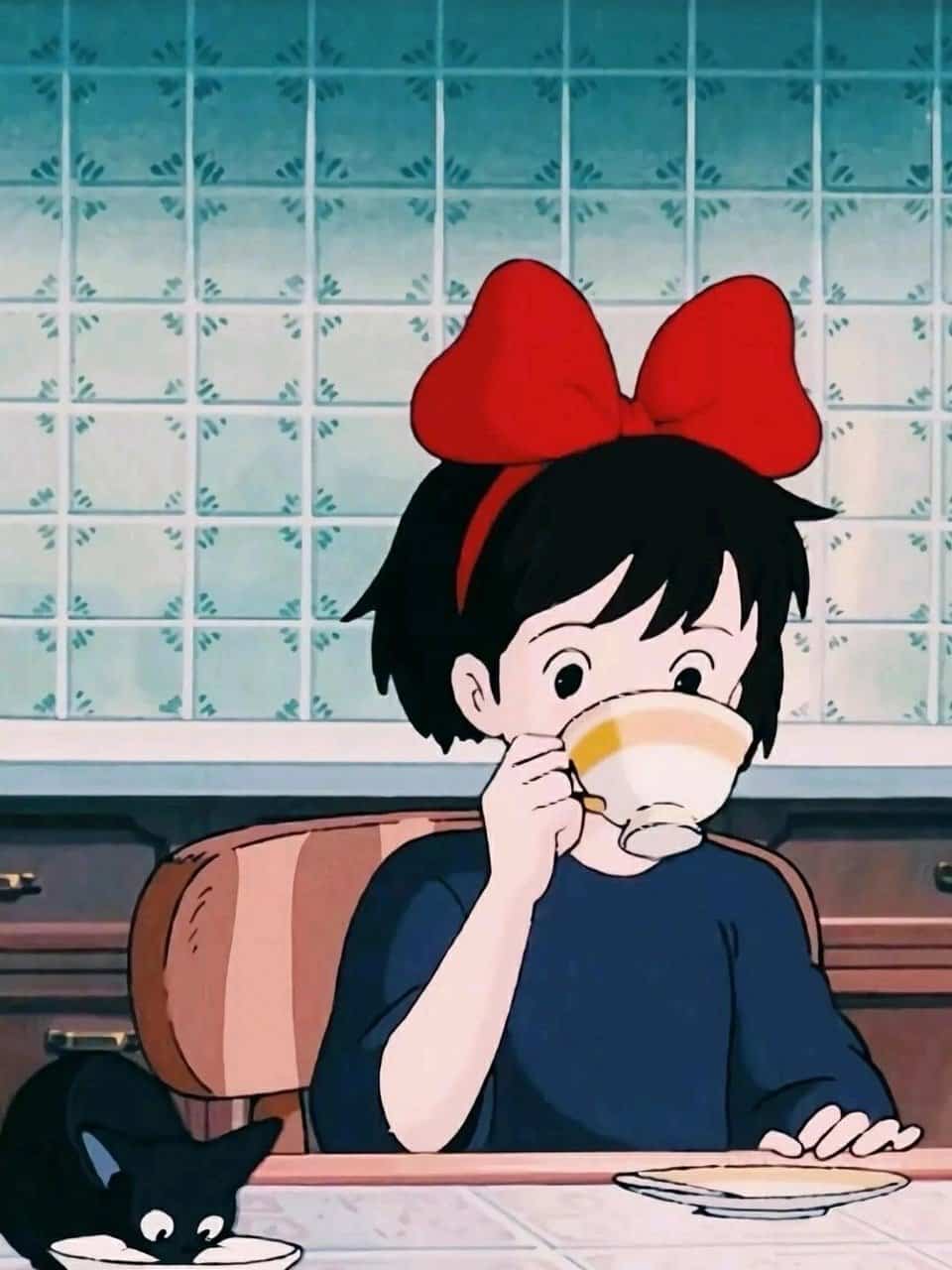 《魔女宅急便》琪琪黑猫和乌尔斯拉经典配图 宫崎骏励志动漫配图_6