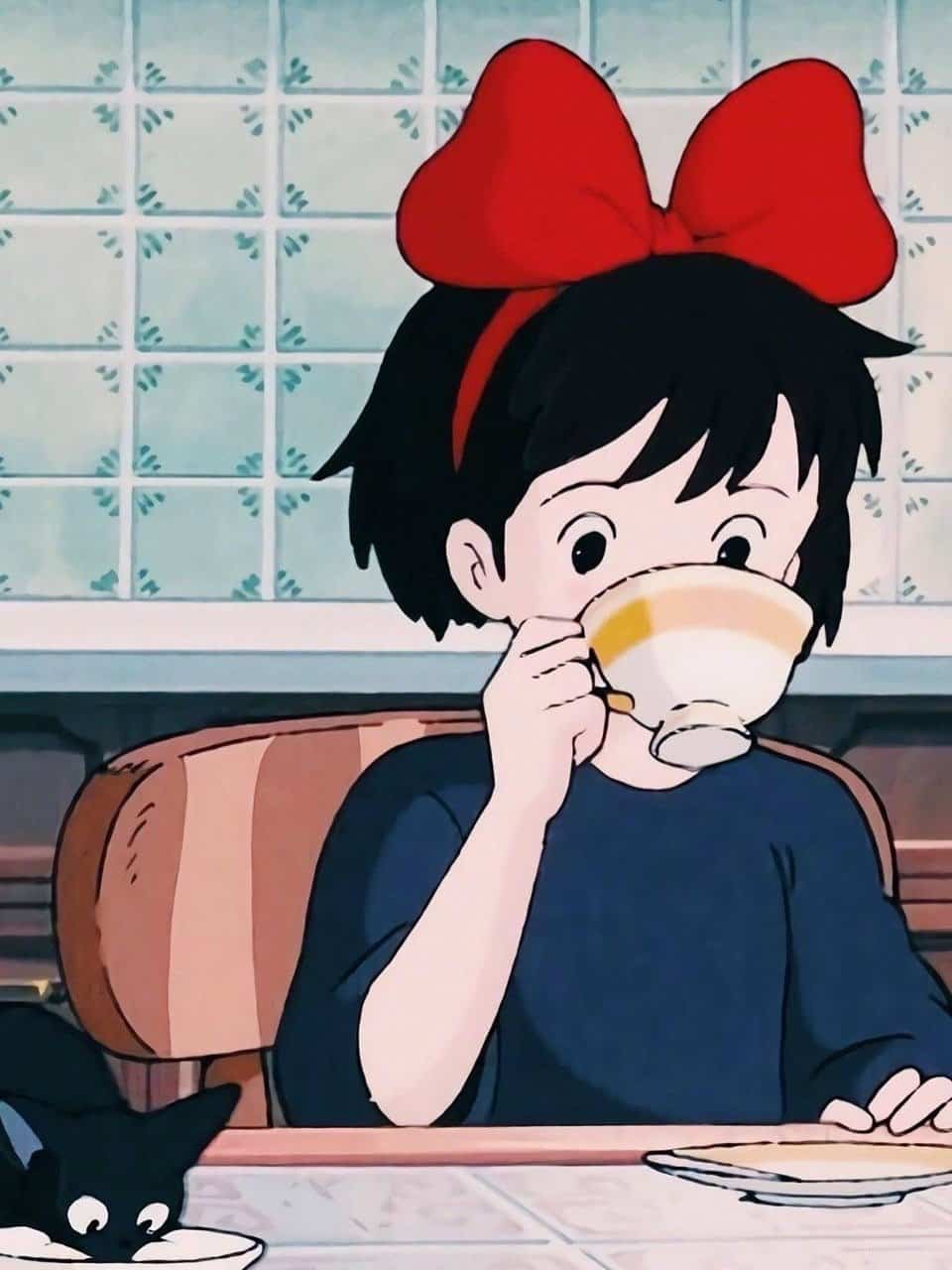 《魔女宅急便》琪琪黑猫和乌尔斯拉经典配图 宫崎骏励志动漫配图_7