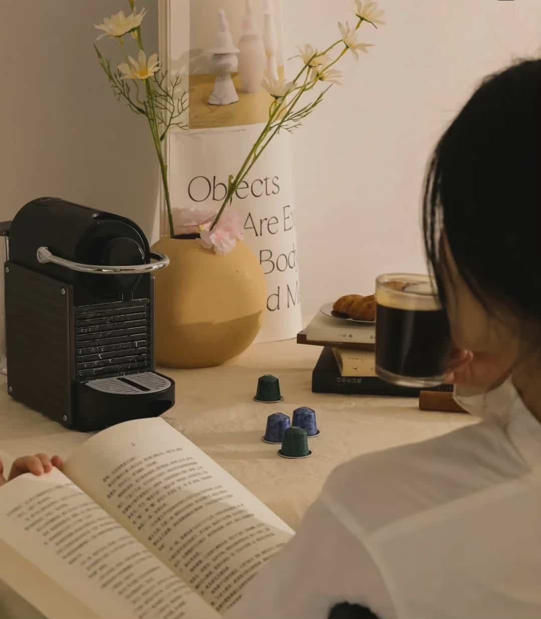 文艺女生高级感生活朋友圈配图 小众小资咖啡美酒和奶茶美食_1