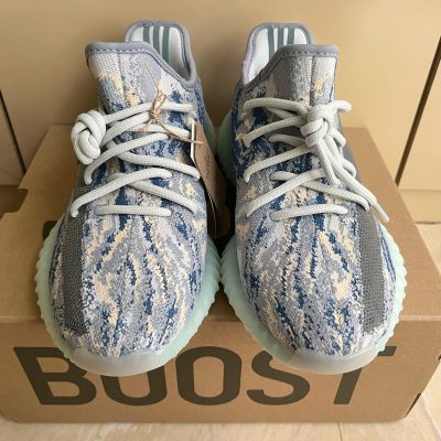 2022新款北卡蓝椰子鞋adidas Yeezy 350 v2 mx blue正品高清细节图