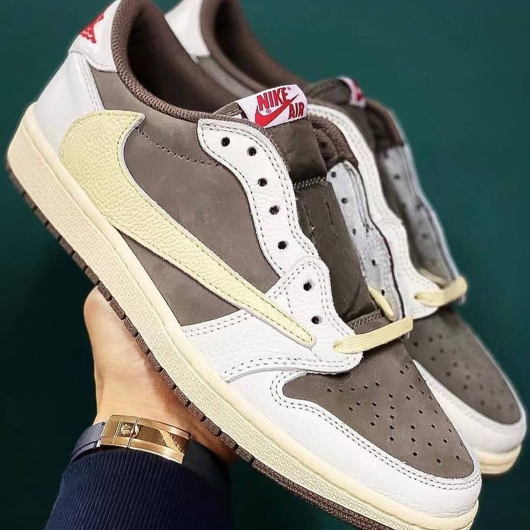 乔丹联名nike AJ1 Low “倒钩”白棕反转摩卡配色实物细节高清图_9