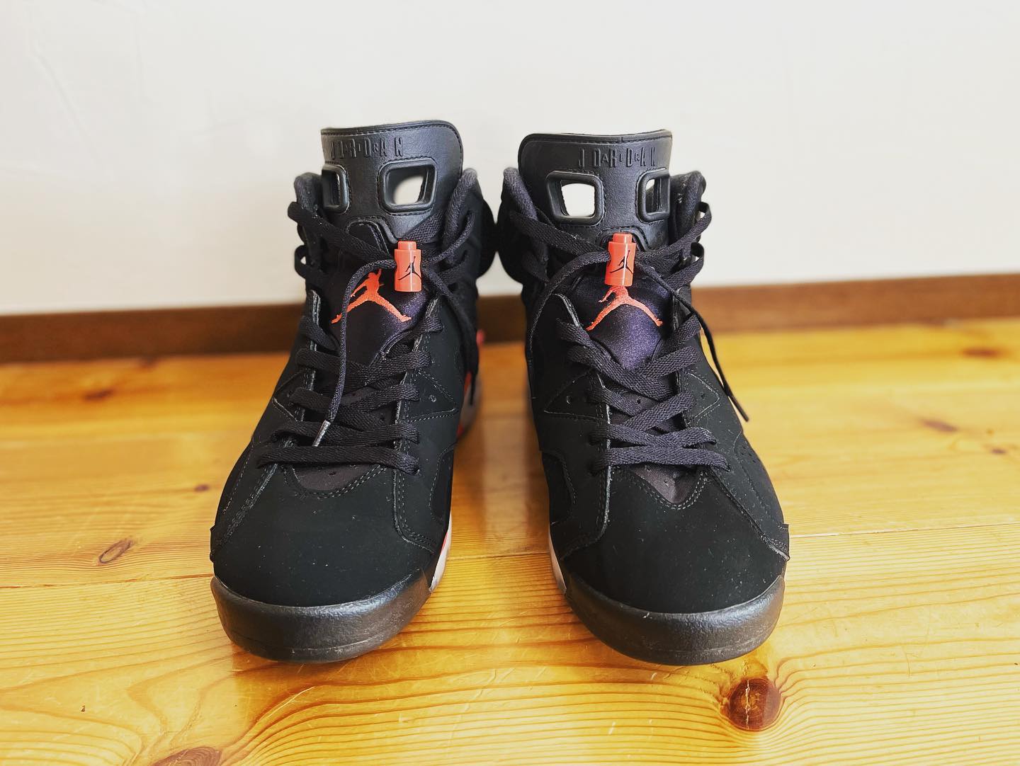 NIKE Air Jordan 6 Black Infrared红外线 黑红配色 高清正品上脚效果图片_4