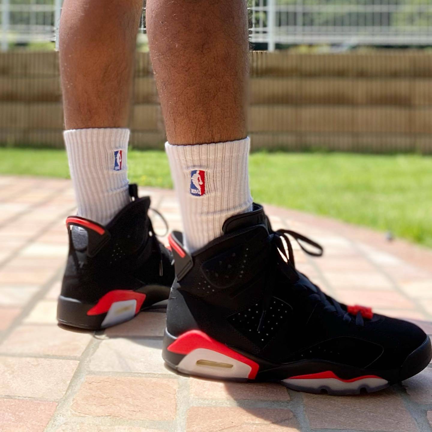 NIKE Air Jordan 6 Black Infrared红外线 黑红配色 高清正品上脚效果图片_5