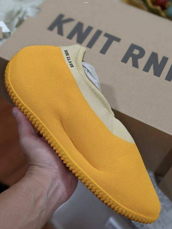 阿迪达斯“香蕉鞋”adidas yeezy Knit Runner僧侣寺庙鞋香蕉黄配色正品高清实拍图 细节实拍_5