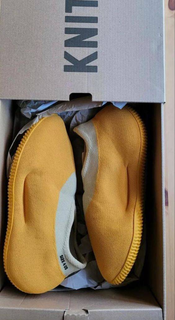 阿迪达斯“香蕉鞋”adidas yeezy Knit Runner僧侣寺庙鞋香蕉黄配色正品高清实拍图 细节实拍_3