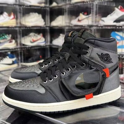 2022新款AJ1 High OG SP Utility 高帮黑色缎面 高清正品图 实拍