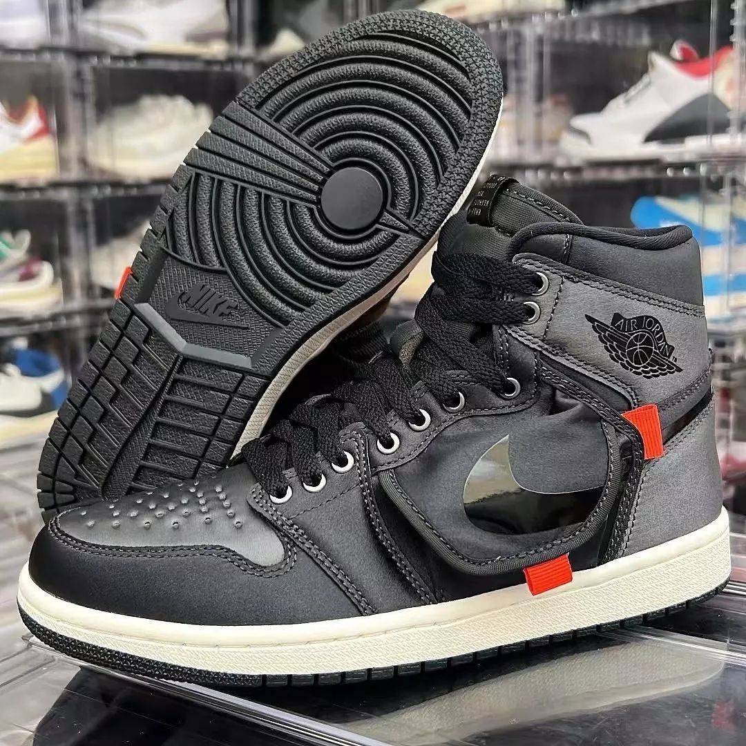 2022新款AJ1 High OG SP Utility 高帮黑色缎面 高清正品图 实拍_6