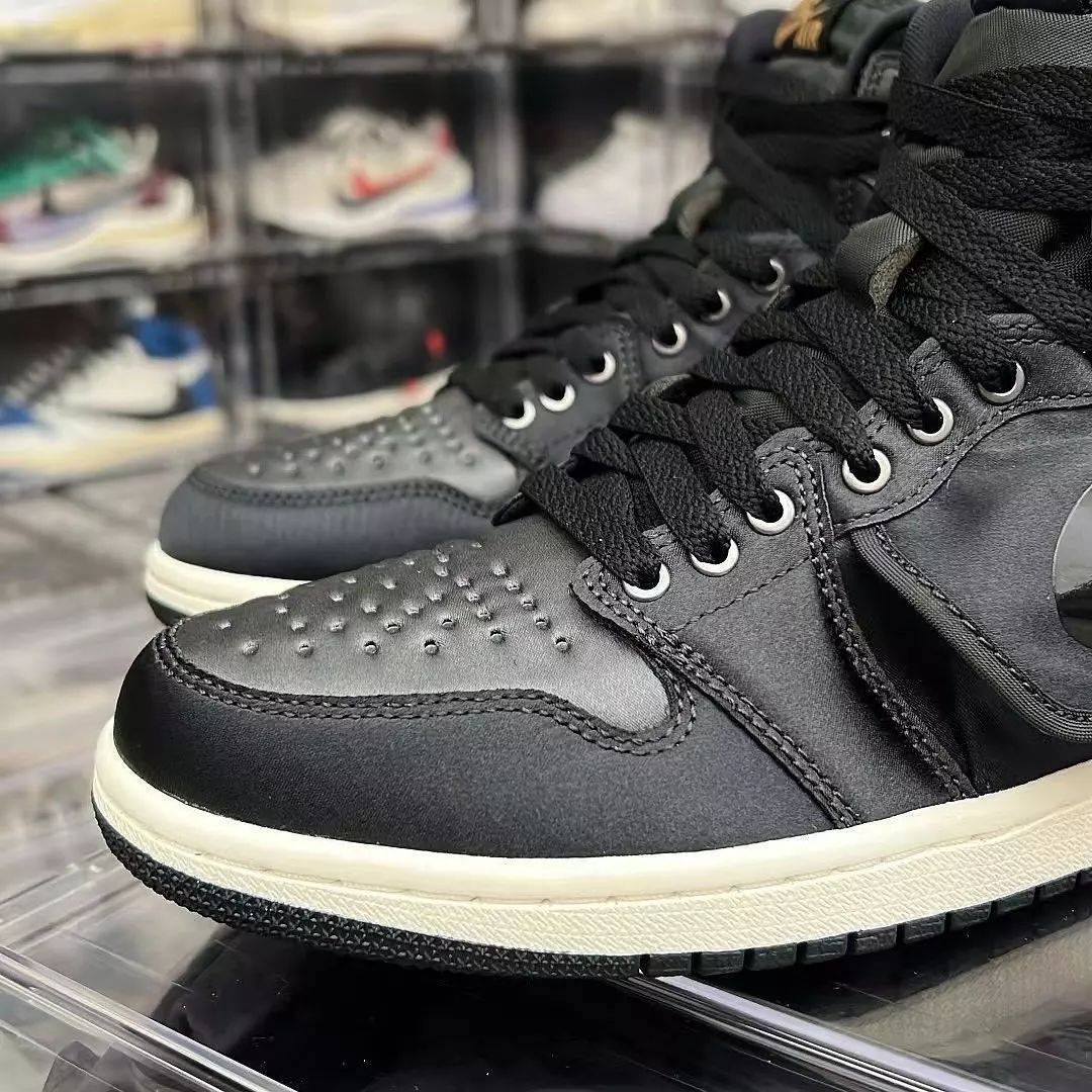 2022新款AJ1 High OG SP Utility 高帮黑色缎面 高清正品图 实拍_4