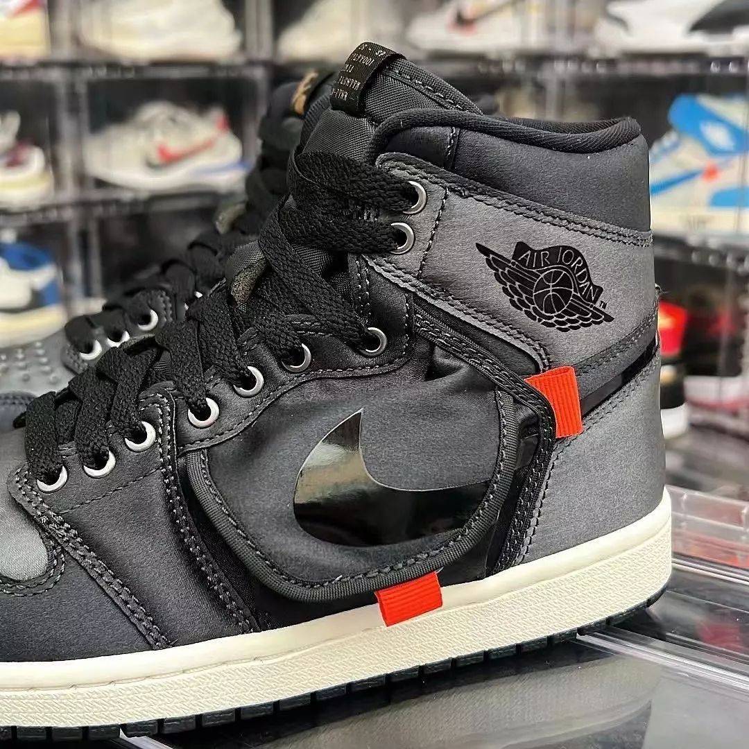 2022新款AJ1 High OG SP Utility 高帮黑色缎面 高清正品图 实拍_3