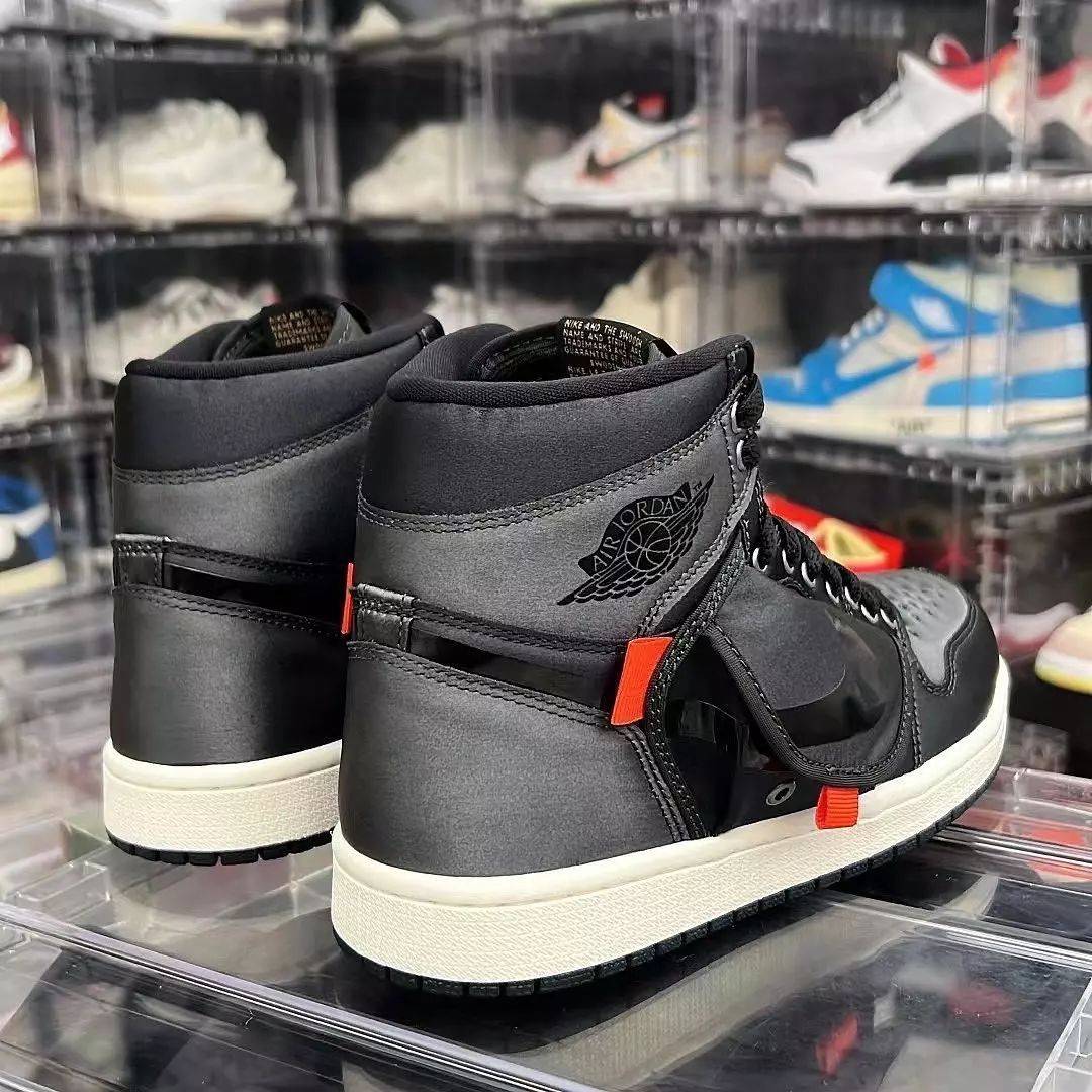 2022新款AJ1 High OG SP Utility 高帮黑色缎面 高清正品图 实拍_2