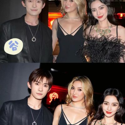 谷爱凌杨颖易烊千玺合照，angelababy和谷爱玲发的生图对比
