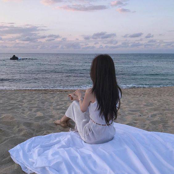 女生头像ins高级质感海边 露脸和不露脸全都有_6