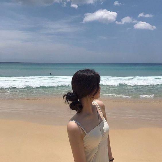 女生头像ins高级质感海边 露脸和不露脸全都有_9