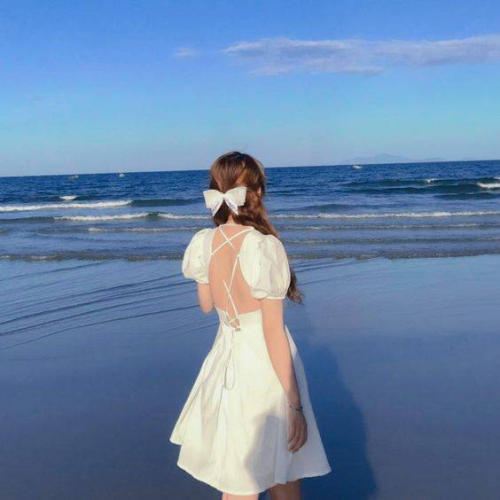 女生头像ins高级质感海边 露脸和不露脸全都有_10