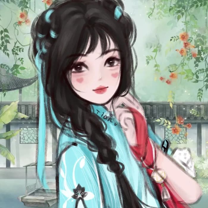 讓人一眼驚艷的古風頭像女生閨蜜頭像圖片_17