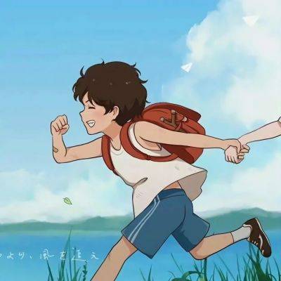 情侣头像手拉手一前一后海边图片精选_9