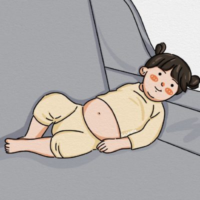 卡通动漫可爱萌娃摆烂𝙒𝙚𝘾𝙝𝙖𝙩头像 ​​​ 孩子放假葛优瘫摆烂慵懒风头像