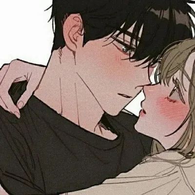 女生趴在男生怀里的情侣头像动漫高清图片_3