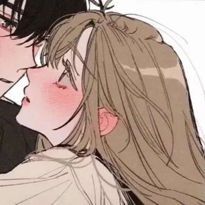 女生趴在男生怀里的情侣头像动漫高清图片_4