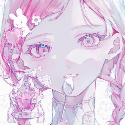 樱花粉二次元梦幻少女  精致而清透的妆容