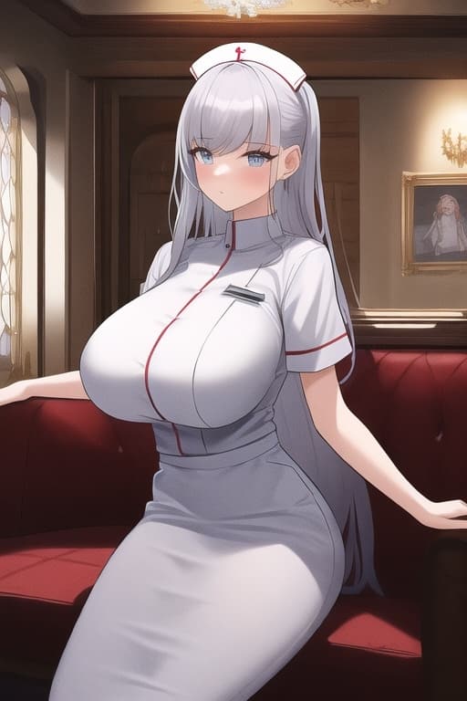 要撑破内衣的二次元女护士，漂亮的女士护士内衣_5