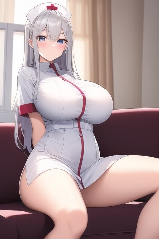 要撑破内衣的二次元女护士，漂亮的女士护士内衣_10