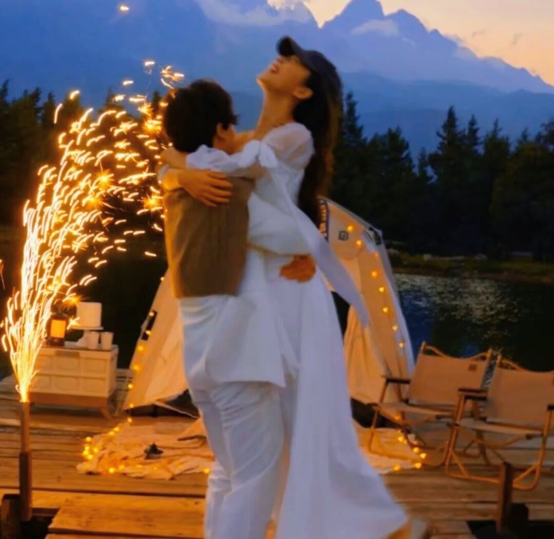 结婚婚纱照情侣头像  一男一女一人一张 情头ins婚纱高级_3