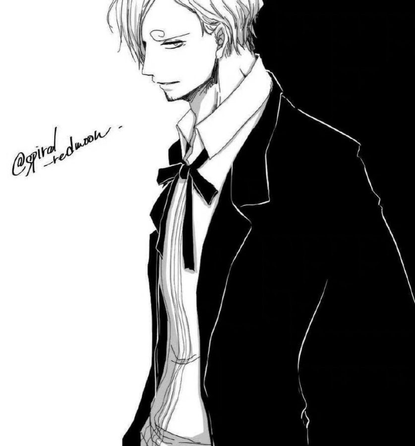 动漫《海贼王》山治王子帅气男生动漫头像_9