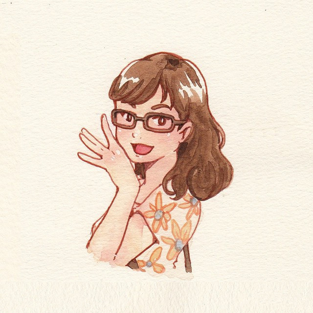 写实插画风格的各类型女生头像动漫 长发、短发、马尾辫、戴眼镜_8