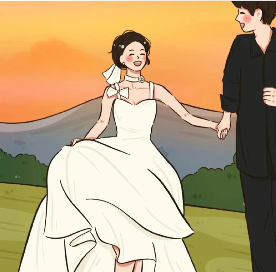 2023最新浪漫温馨婚纱真人和动漫卡通情侣头像_5