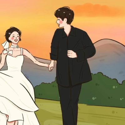 2023最新浪漫温馨婚纱真人和动漫卡通情侣头像