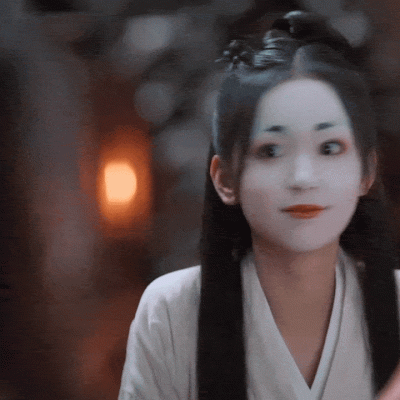 《护心》周也 白无常妆 gif搞笑可爱图